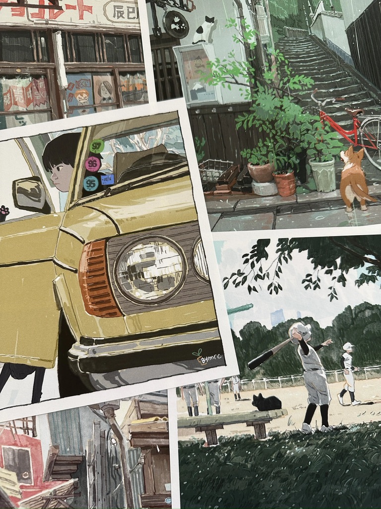 AYMRC's tweet photo. If you are nostalgic of your childhood days, or like the feeling of Japanese streets, then you might enjoyed some of my latest illustrations. They are now available as giclee prints from Gallery Nucleus! https://t.co/0oXfaSr6sW https://t.co/Gz9KINjRCj