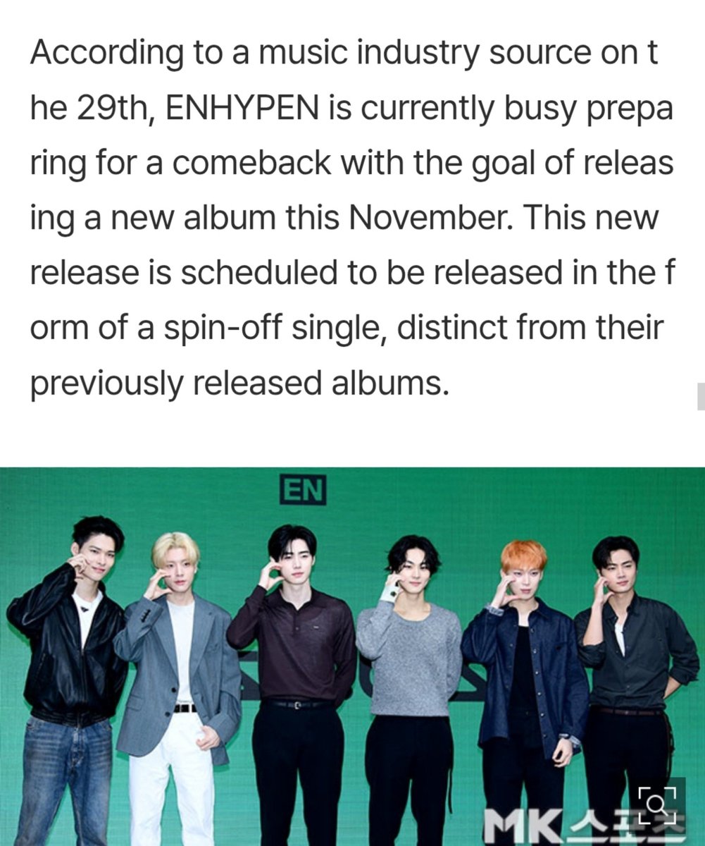 About___Enhypen's tweet photo. ENHYPEN is set to make a comeback this November!

This new release takes the form of a spin-off single continuing the worldview of the 'THE SIN' series, drawing attention to how the existing narrative will be expanded.

📎https://t.co/UhZ7kgETSA https://t.co/B6bVbKj1AL