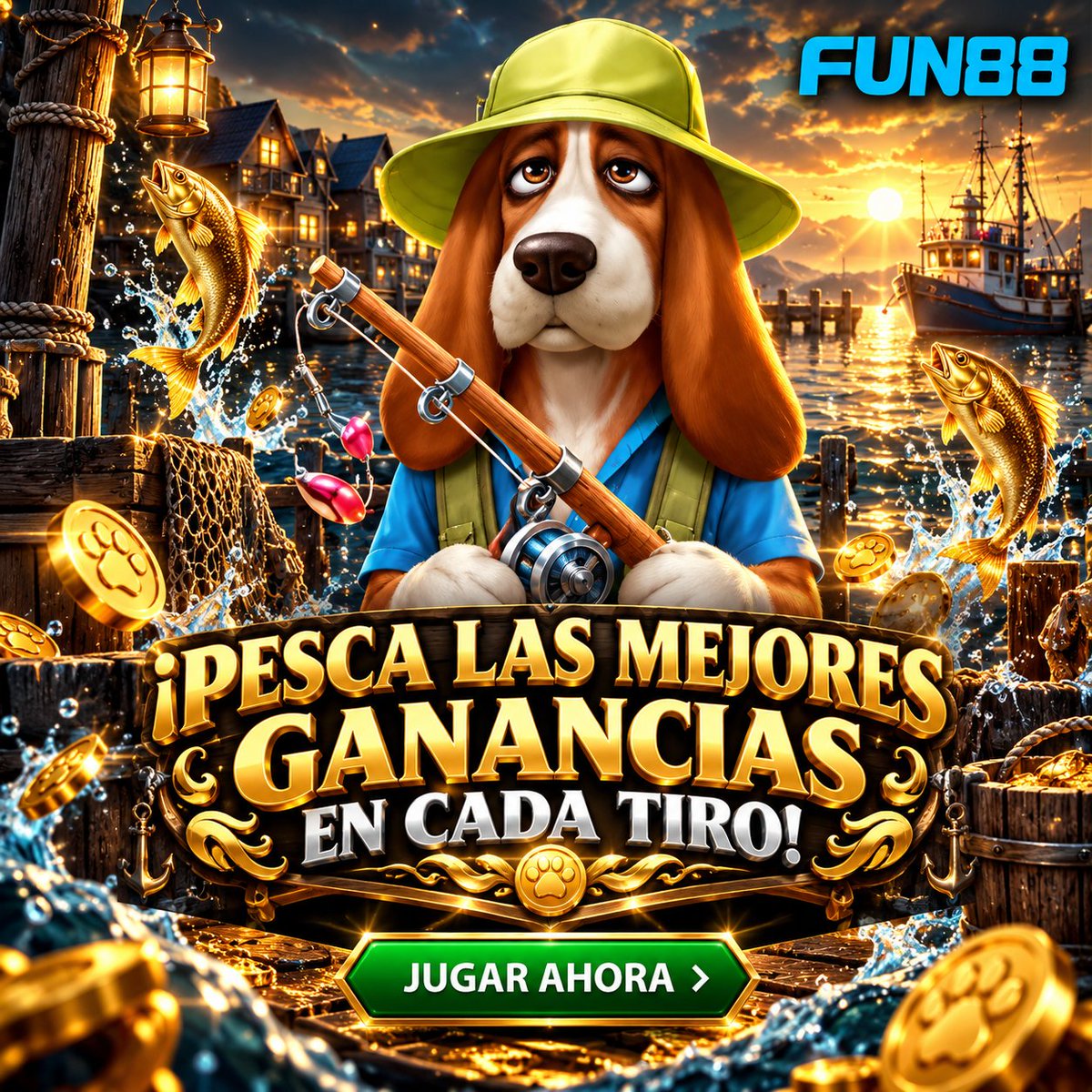 Fun88Argentina's tweet photo. ¡Hoy la pesca de premios se viene pesada! 🎣🐶 ¡Que no se te escape la gran captura del día!
👉 ¡Tirá el anzuelo en FUN88 Argentina y sacá tu premio! #FUN88Argentina #FisherdogFortune #CasinoOnline #PescaDePremios #SlotsArg #JuegoyGano https://t.co/POJKf3UaI1