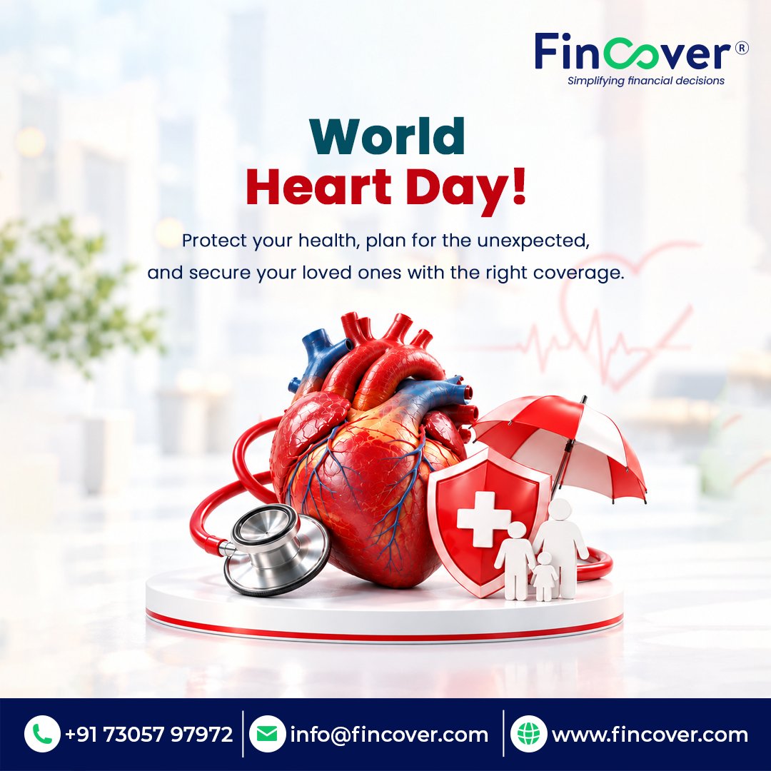 fincover's tweet photo. Protect Your Heart, Secure Your Future !  🫀❤️‍🩹
Protect your heart, prepare for the unexpected, and secure your loved ones with the right health insurance coverage.
#WorldHeartDay #HeartHealth
#HeartCare #HealthInsurance https://t.co/U3SgUy1uhn