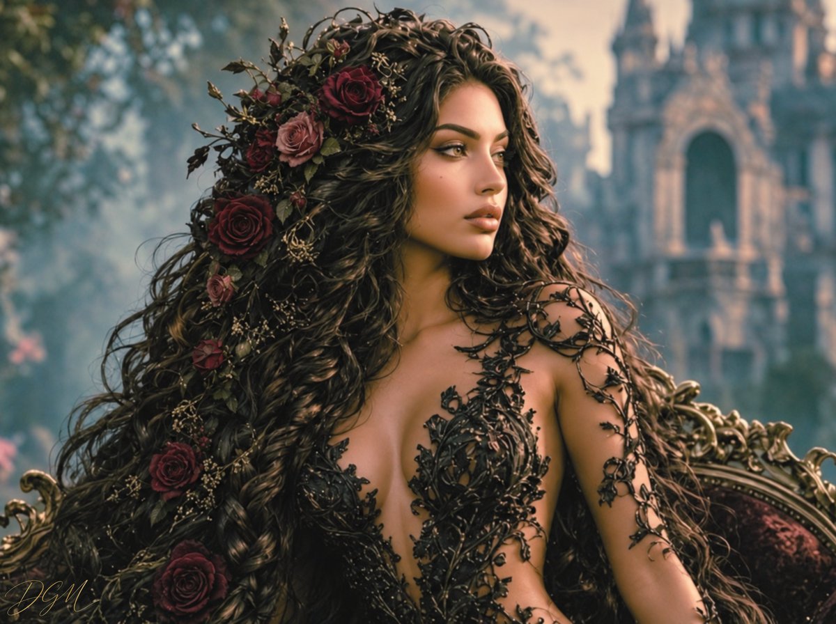 DemiGoddessAI's tweet photo. QT with your Beauty with Flowers in Her Hair
“Beauty grew wild around her.”
-Goddess
#DarkRoses #GothicBeauty #HauntedRealm https://t.co/nKwAwj7TBm
