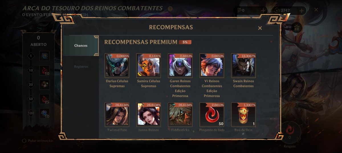 ArenaXWiccano's tweet photo. 🚨GACHA WARRING KINGDOM!

Cada chave custa 100WC! Com média de 4 Moedas por giro!
Sendo assim, uma média das skins seria:

Épicas: 1300WC
Lendária: 1600WC
Mítica: 16000

Vão apostar no gacha? Se sim, o que ganharam? Lembrando que o valor foi calculado ganhando 6 Moedas em TODOS os giros! E você pode ganhar até 60 girando o gacha!