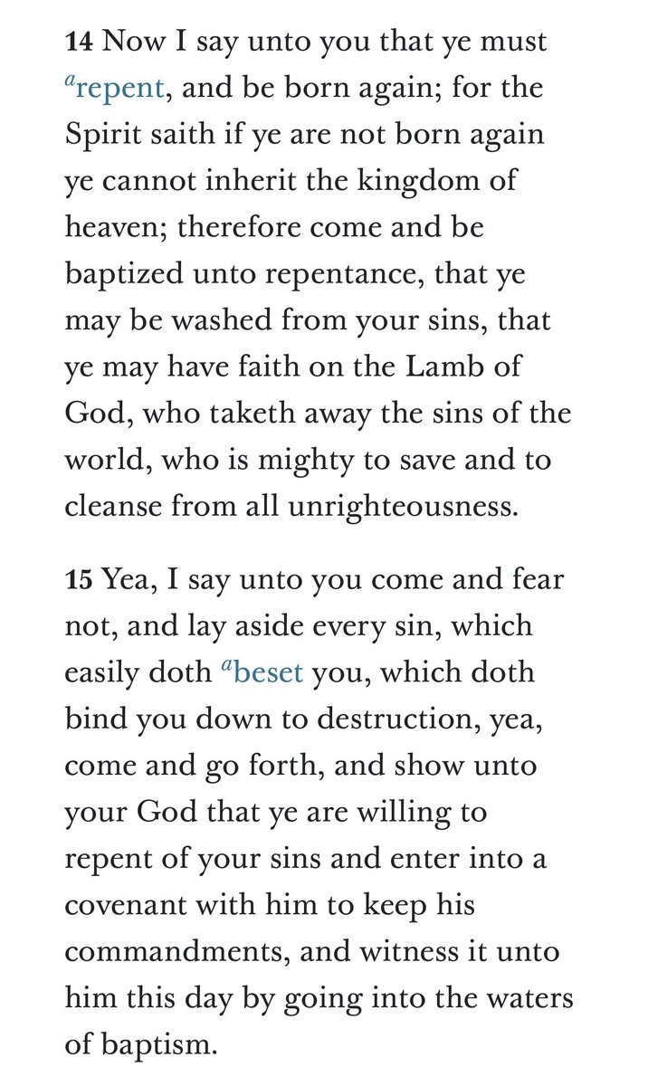 Pathwisefinance's tweet photo. @travelingflying I’m curious on your desire for baptism? What is driving it?

The church of Jesus Christ of Latter Day Saints believes baptism is a covenant you enter with God to repent of your sins and take upon you the name of Christ

Alma 7 of Book of Mormon https://t.co/nCGPuIBVeX