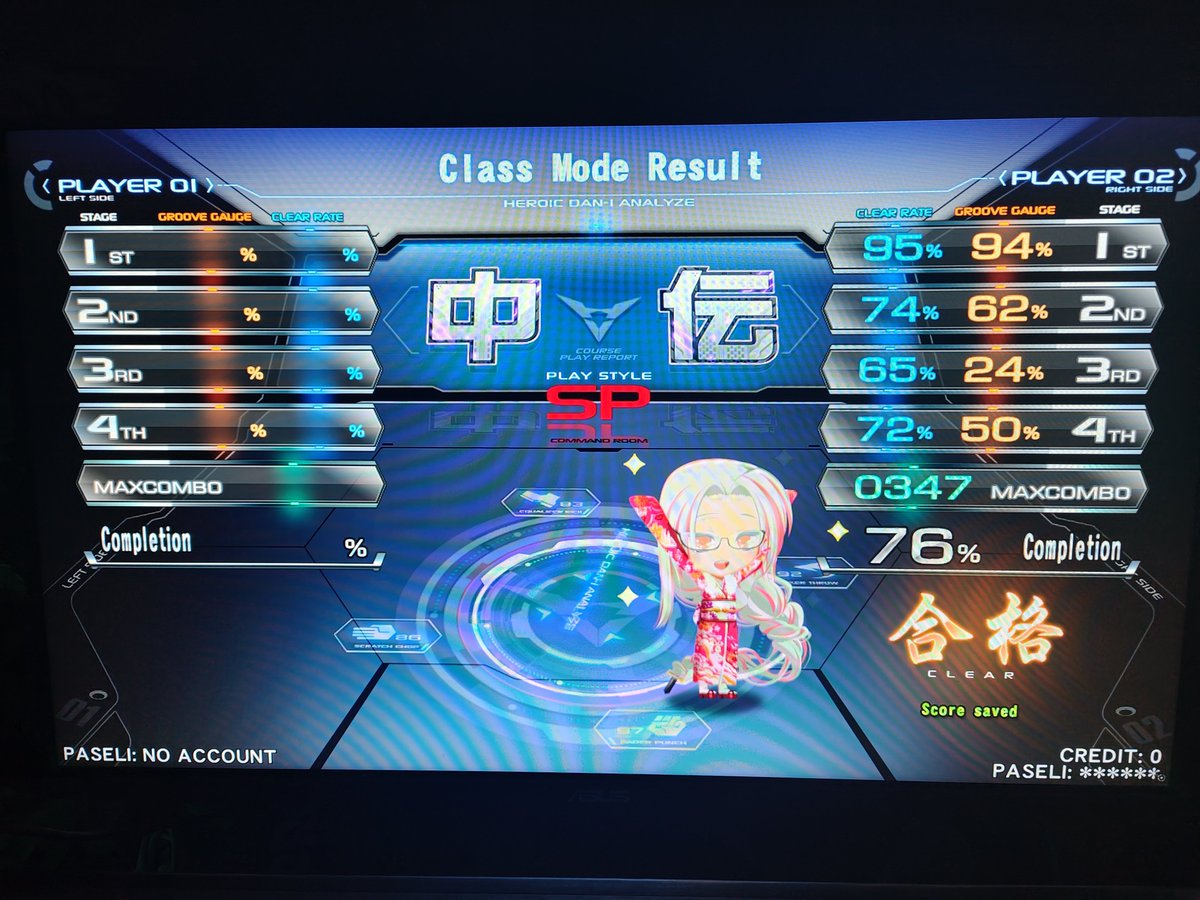 PatheticLilium's tweet photo. IIDX Heroic Verse Chuden ✌️ https://t.co/FRdBHugQ7Y