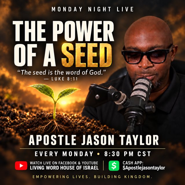 LIVINGWORDHOI's tweet photo. 🔥 MONDAY NIGHT LIVE! 🔥

It’s Monday, and we’re expecting a powerful move of God! 🙌🏽 Join Apostle Jason Taylor and Living Word House of Israel tonight LIVE.

📲 Tune in, share the LIVE, and invite someone to join you!

✨ Come expecting a WORD!
✨ Come expecting encouragement! https://t.co/nfLOVCP89M