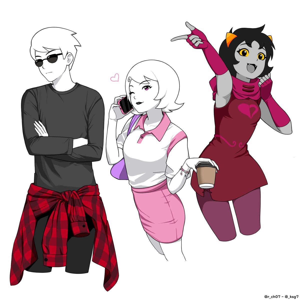 r_ch07's tweet photo. Dave, Roxy and Nepeta! sketch 🫶#homestuck https://t.co/PnYPYsEG3O