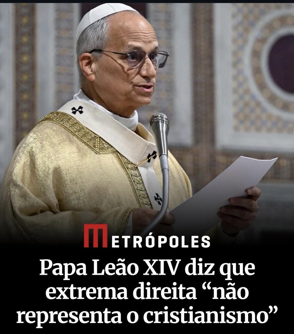 CloroEquino's tweet photo. ATENÇÃO 🚨🚨🚨 PAPA ENTRA NA LUTA CONTRA A EXTREMA DIREITA 🇧🇷🇧🇷🇧🇷 https://t.co/AuHfqi9SiA