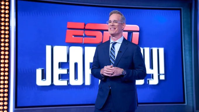 TVCancelBeast's tweet photo. #ESPNJeopardy Renewed for Season 2 at @Hulu &amp; @DisneyPlus; New Season will see Sports Fans vying for $300K Prize https://t.co/bJuop7Fpxn