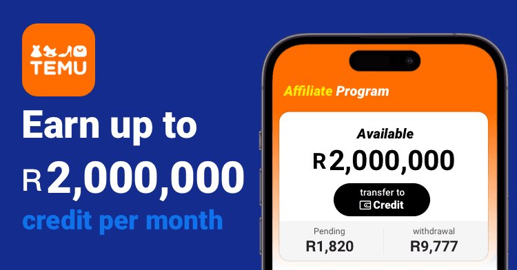 msetshogo's tweet photo. 🚀 Help Me Earn Instantly — Just 1 Click!
Hi! Join Temu’s affiliate program via my link—it’s free. I’ll earn up to R100, and you'll get free rewards instantly! 🎉
💡 Commission Boost: Your commission auto-upgrades to 35% after signing up!
🔗 https://t.co/ZO4UEEDEYL
alp293345 https://t.co/vRzmbKYnFJ