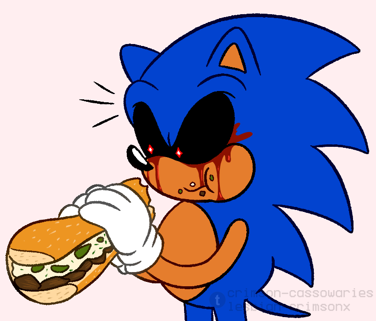 ExhaustedArtis1's tweet photo. My old man made a fire ass Philly cheesesteak so I drew crimson eating one #crimsonx #sonicexe https://t.co/Ir6OaQwCQs
