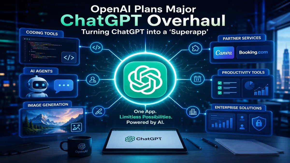 OpenAi221's tweet photo. 🚨 OpenAI’s ChatGPT Overhaul

ChatGPT is evolving into an AI “Superapp.” 🤖⚡

💻 Coding Tools
🤖 AI Agents
🎨 Image Generation
📊 Productivity Tools
🔗 Partner Services
🏢 Enterprise Solutions

One app. Limitless possibilities. 🚀

🔖 Save &amp; Repost for more AI updates! https://t.co/jmv6XU8enY