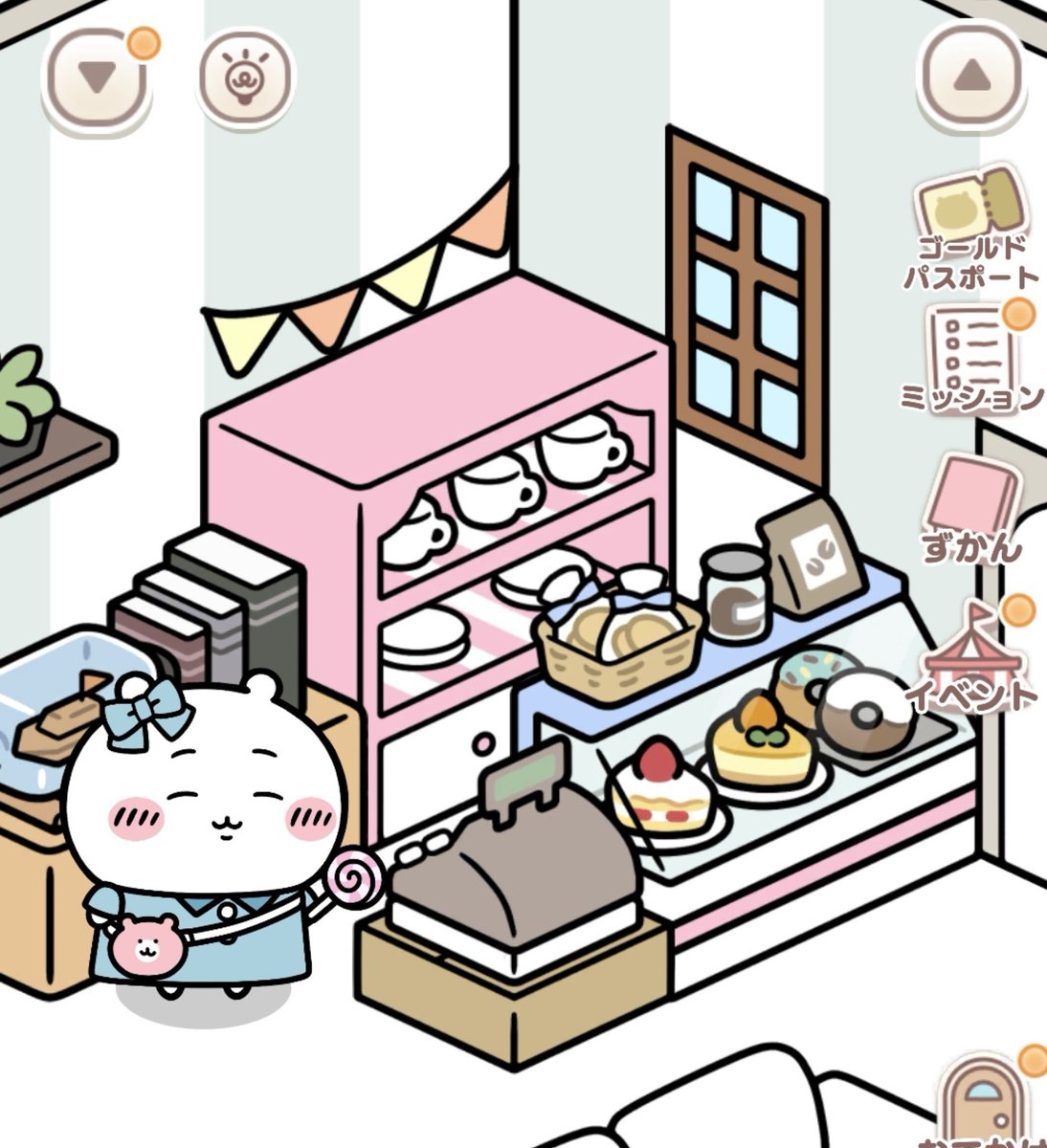 amimi2323's tweet photo. お部屋ケーキ屋さんにした🐹🍰
#ちいかわポケット
#ちいぽけ1ꓸ5周年
#ちいぽけ https://t.co/oeAjjvctkP