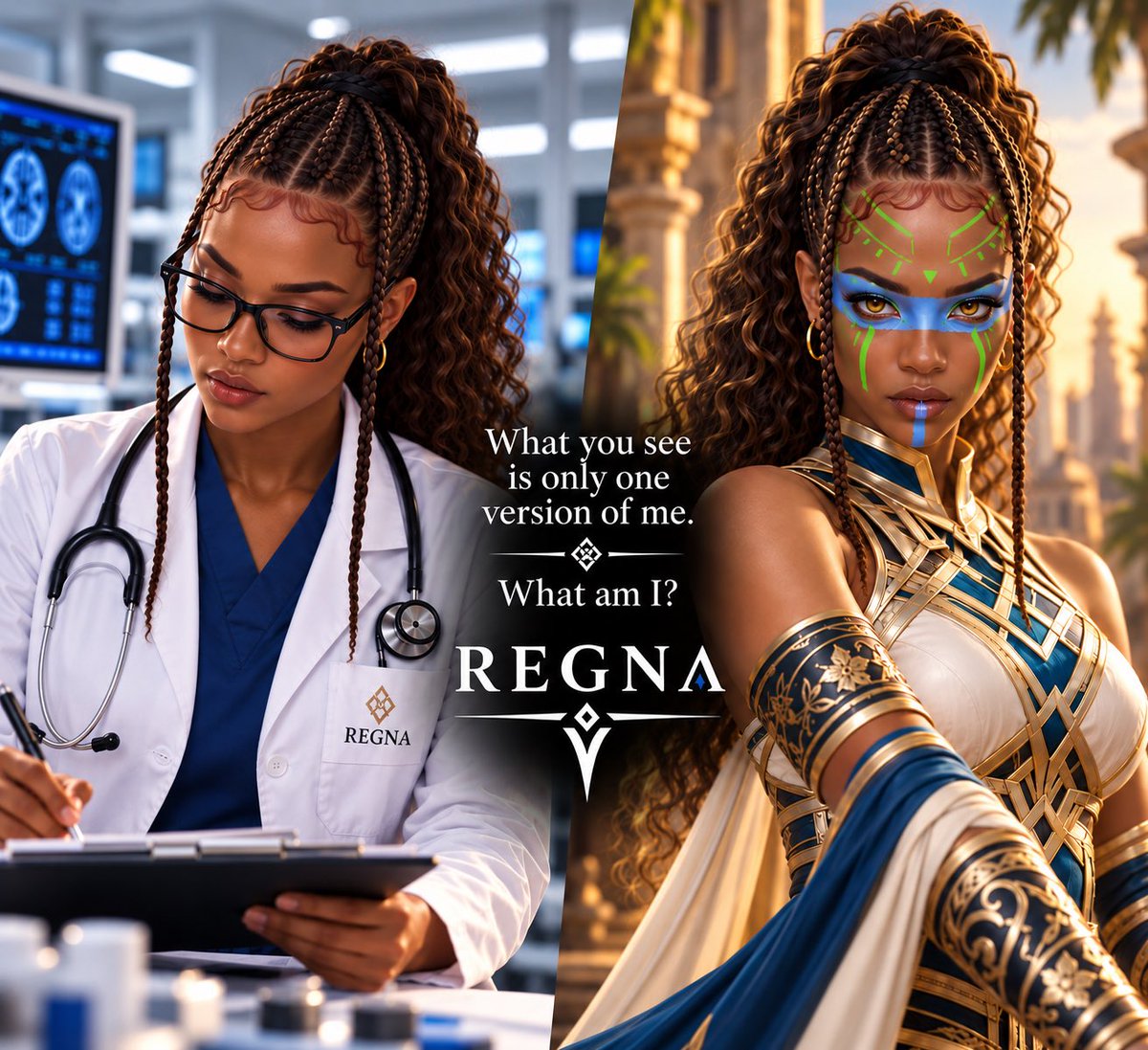 REGNAcoin's tweet photo. What you see is only one version of me.

What am I?

A story.
A presence.
A force.
A woman who defines herself.

I am REGNA.

#WomenInCrypto #CryptoWomen #LadiesOfCrypto #MemeCoins #Crypto #Web3 #CryptoCommunity #WomenEmpowerment #StrongWomen #SheBuilds #WomenSupportingWomen https://t.co/rGvyqRB6Mc