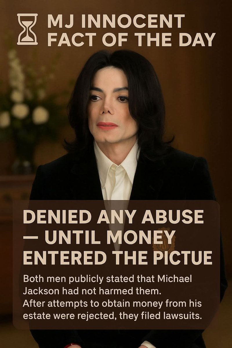 PatrickButler1s's tweet photo. @SteamerRolling2 @Q_TheStormRider @HomeCrapHome1 I still think and KNOW his accusers wanted his money because he was rich! If he was poor, he wouldn't have been accused at all! Pedophiles get convicted, MJ wasn't! #MJInnocent #MichaelJackson https://t.co/qNmJZsvOFu