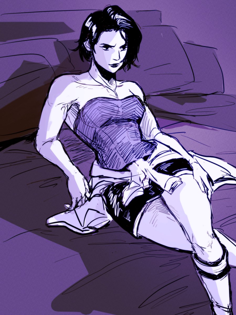 skelesass's tweet photo. it's September 28th
 ur girl is about to have a long day
#REBHfun #ResidentEvil #RE3 #JillValentine #sketch https://t.co/xZ8oS8XXcl