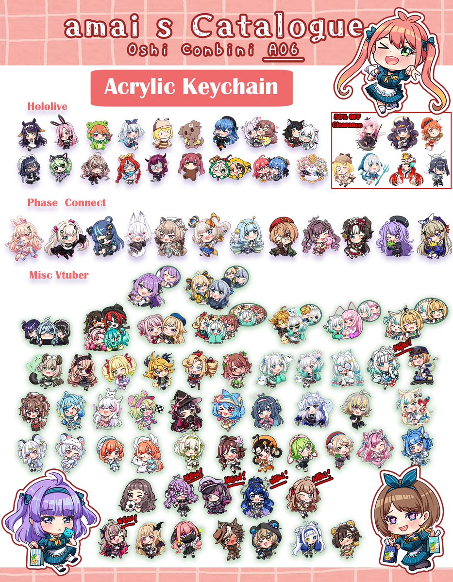 amaimiart's tweet photo. Catalogue for Oshi Conbini !
Come find us at A06! Debuting new keycap and many other new merch!
Some stocks are limited, come join us this weekend!! https://t.co/AvoqnYLXcy
