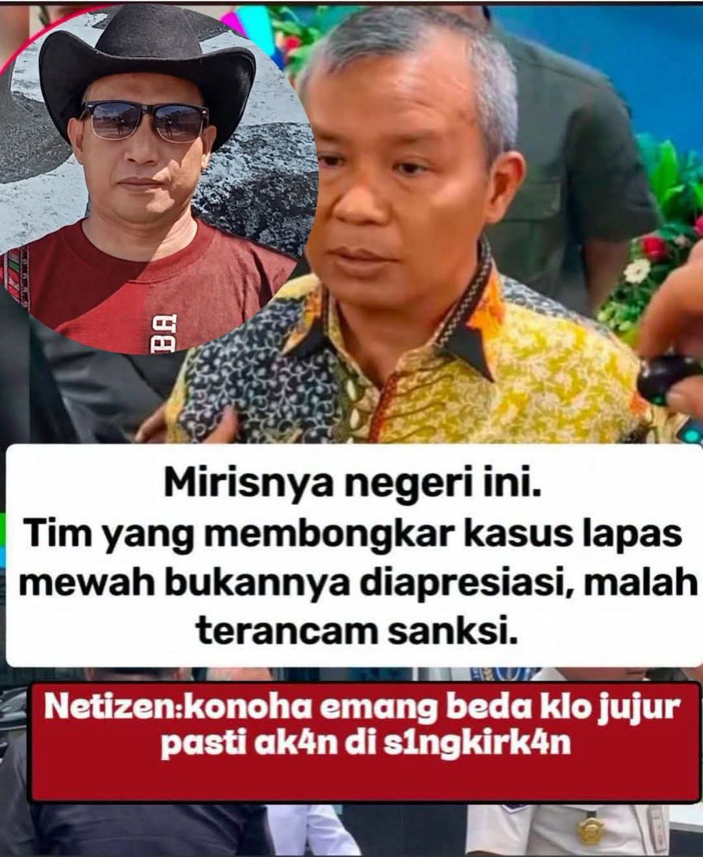 Yulia_4ja's tweet photo. Lagi lagi yang jujur tersungkur....

Negara  Konoha gitu low.kalo ada pejabat yang jujur pasti dicopot. https://t.co/xPxAlA5xS0