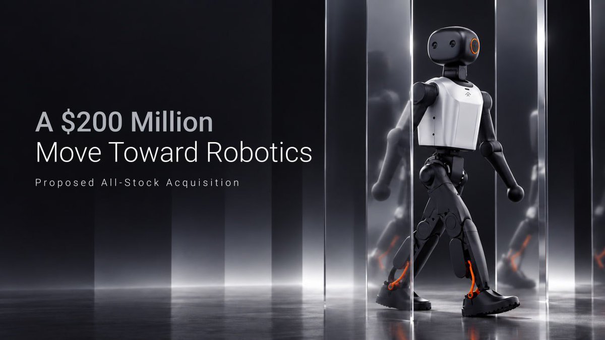 FFRobotics's tweet photo. What’s next for FFR?

Tomorrow, executives from AIxC and Faraday Future will go deeper on the proposed robotics transaction, the strategy behind it, and the long-term growth plan.

Sept. 29 | 8:30 a.m. ET / 5:30 a.m. PT

📲 Join: https://t.co/FmuPuYehvH https://t.co/slFxfiX7si