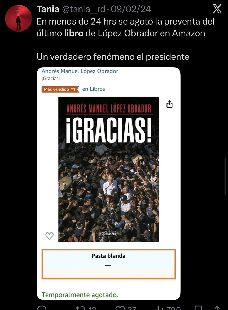 luis_gj's tweet photo. JAJAJA. Si @AlessandraRdlv escribe sus memorias: “se enfermó de narcisismo”.

Pero AMLO escribe VEINTE libros, y cuando el último se agota: “😍 un verdadero fenómeno el presidente”.

Qué cosa tan rara: el “narcisismo” desaparece mágicamente cuando el narcisista les gusta.

No tienes principios, @tania__rd . 
Tienes dueño.