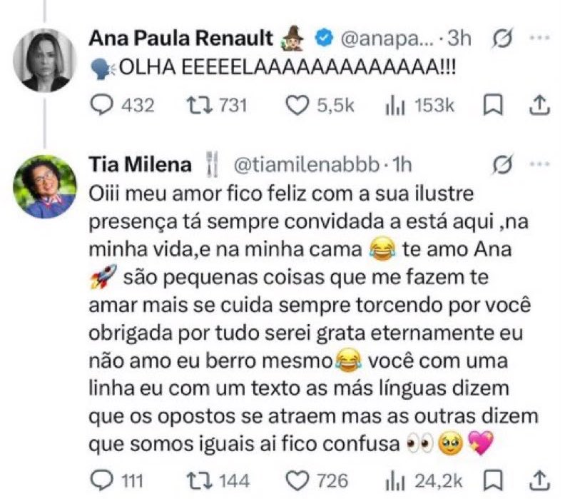 renaultology's tweet photo. a ana paula ainda aguentou muito né, a mulher parecia um espirito obsessor atrás dela https://t.co/LY3rvTCkam