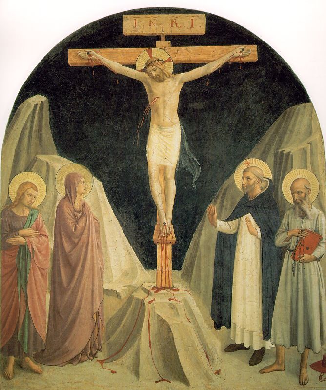 artistangelico's tweet photo. Crucified Christ with Saint John the Evangelist #artbots #angelico https://t.co/Jm9arTwXGG