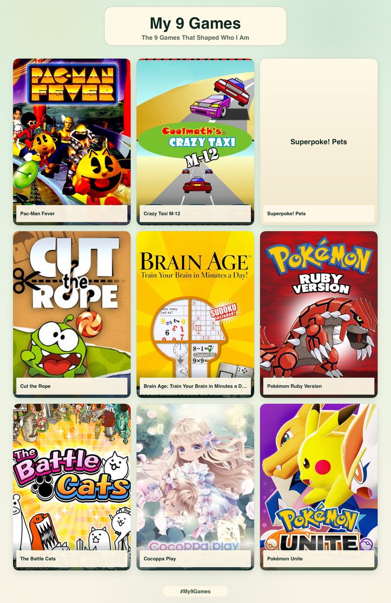 milkteagrl's tweet photo. fomo so bad i listed games i played pre-unite https://t.co/4VPFKLPMDc