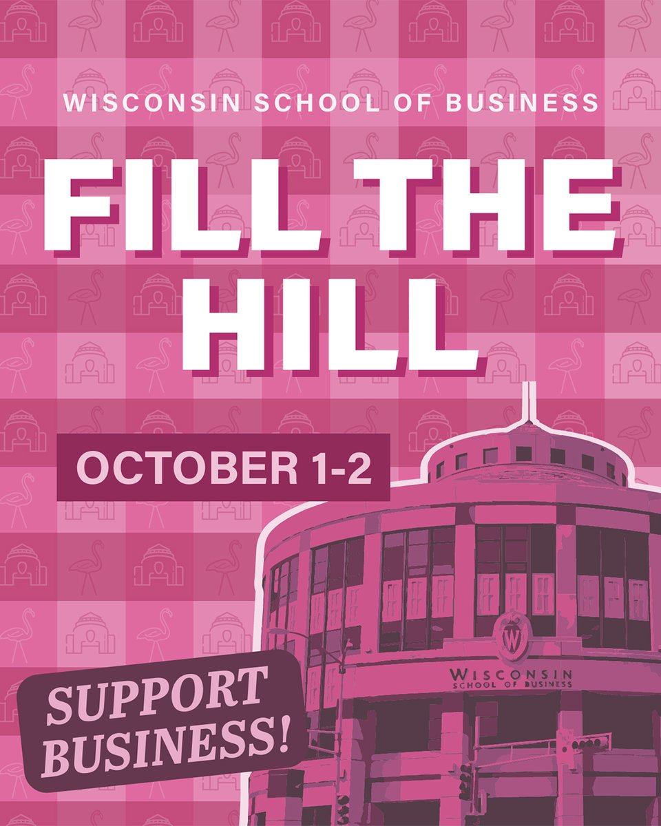 UWBusiness's tweet photo. Save the date for this year’s Fill the Hill celebration on October 1–2 to support experiential learning at WSB. 🦩

👉 https://t.co/njvYLxGoHG https://t.co/WdoKuYN8o8