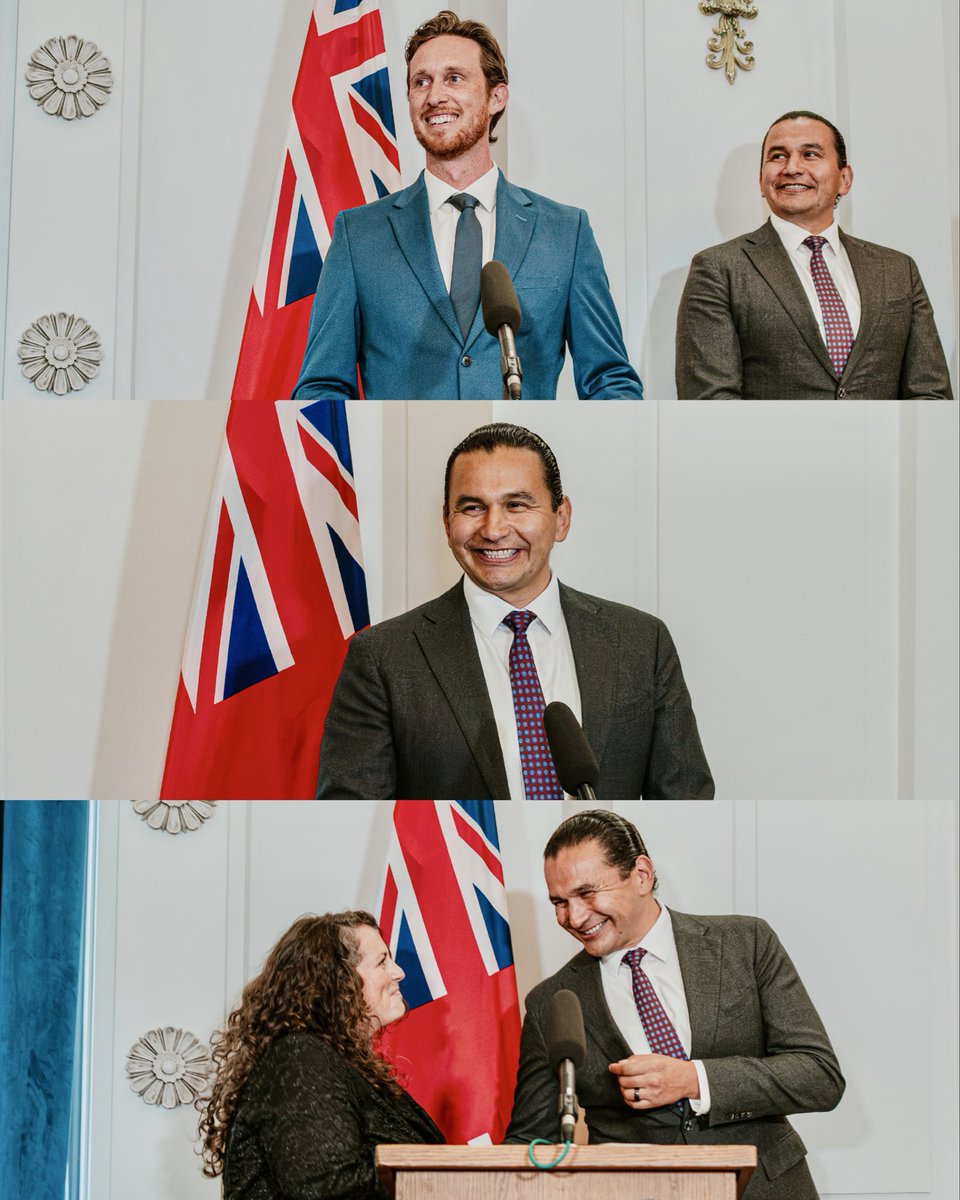 WabKinew's tweet photo. Today we’re welcoming two new voice to Manitoba’s cabinet; one to support first responders and one to improve accessibility. 

David Pankratz, a former firefighter and MLA for Waverly will serve as Minister responsible for First Responders Initiatives, which focuses on supporting the people who put their lives on the line to keep us safe, including better mental health and work place supports. 

Carla Compton, a registered nurse and MLA for Tuxedo, will serve as Minister responsible for Accessibility, working to make services easier to navigate for Manitobans living with disabilities, their families and caregivers. 

Two more strong voices joining the cabinet table for #OneManitoba.