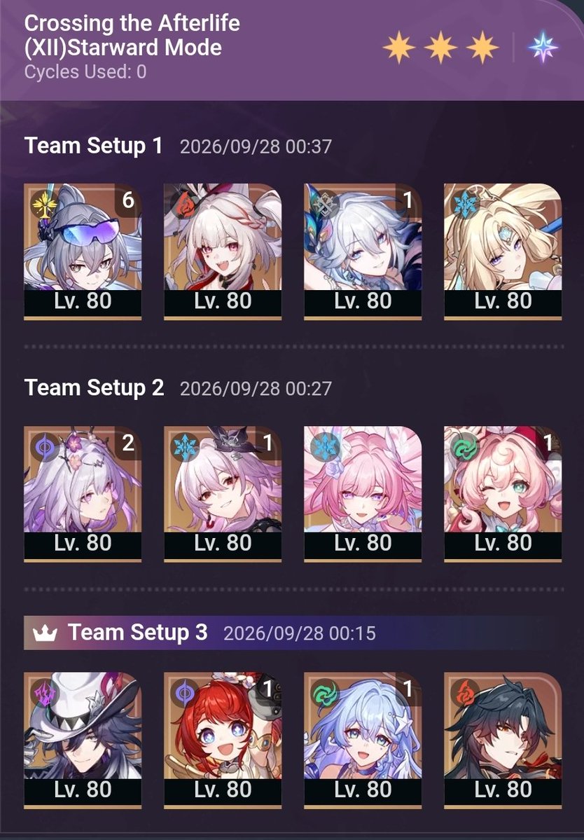 VortexBortex's tweet photo. @nyakivili issue might be that you're using a sustain, he's still letting my lowest cost team 0 cycle (none of them have sig except acheron and welt @ cipher cone) https://t.co/E4qvlx0PR7