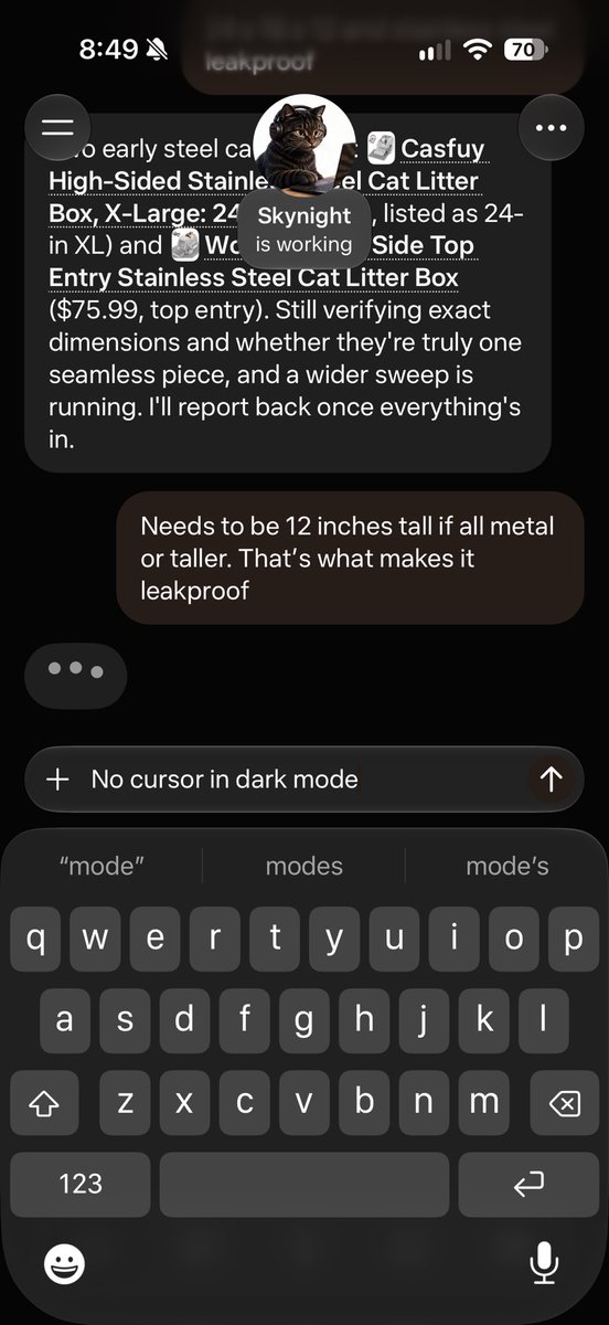 rylgyl's tweet photo. @alexandr_wang Small bug for you. No cursor shows up in dark mode. Product wise no notes. https://t.co/TXjnfmQWhU