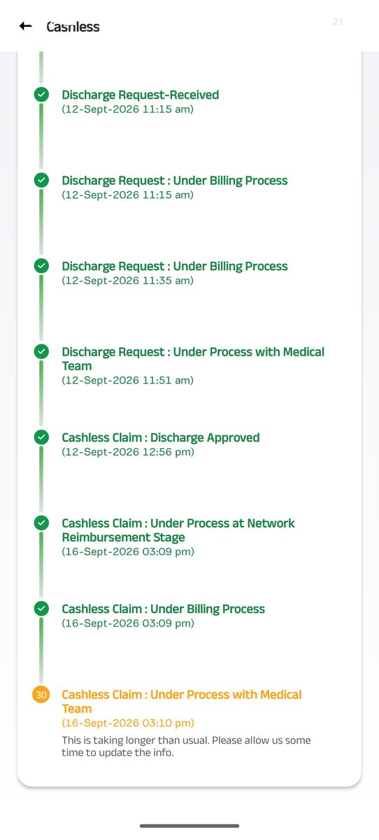 utsav_dhaduk's tweet photo. Can you please help this claim is under process from 16 september can please settle fast I need to claim post approval bills please help abhi @abhealthin https://t.co/d6S3DkoG08