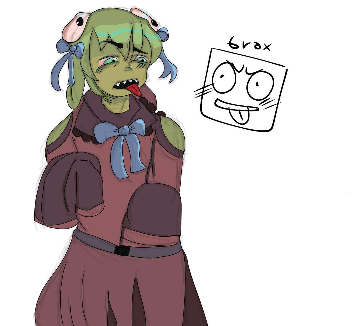 Bianca15bbhirda's tweet photo. No sé que hacer con la cuenta así que un dibujo random ah por cierto soy nuevo en la app ✌️
#froggy #grox #Frox #ship #drawingㅤㅤ https://t.co/C0lMSbp1OE