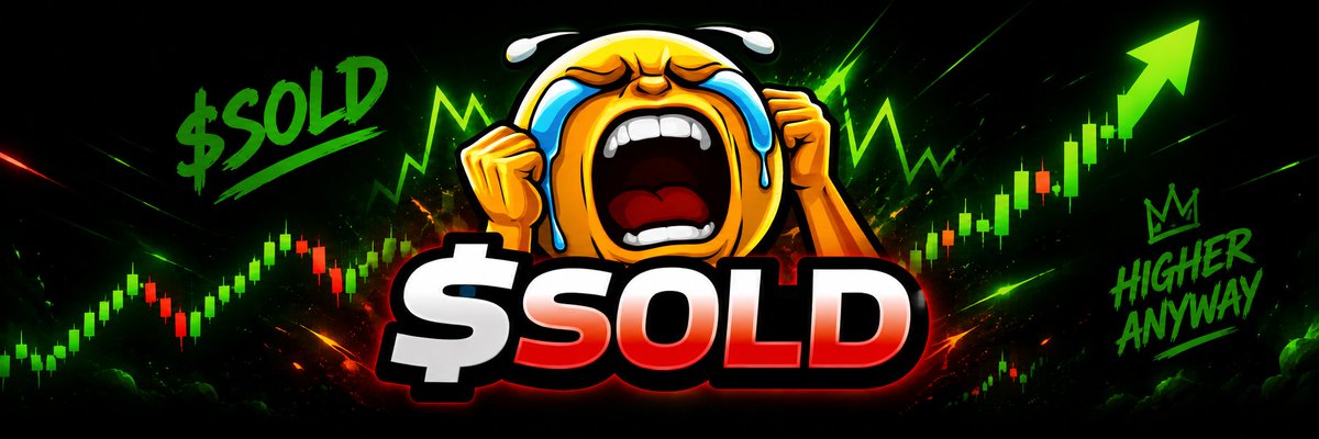 SOLDFeratu's tweet photo. Everyone talks about buying the bottom. 📉

Nobody talks about the real trauma:

Selling the bottom…
then watching it send without you. ☠️🚀
That’s the entire $SOLD lore (@ISoldTooSoon).

🥇1st Runner-Up on @akadotfun.
🌐 Network: Arc
📜 Official Contract: 0x2a7a8c69a7462a2737a3b41188bc7a36d5555f2f