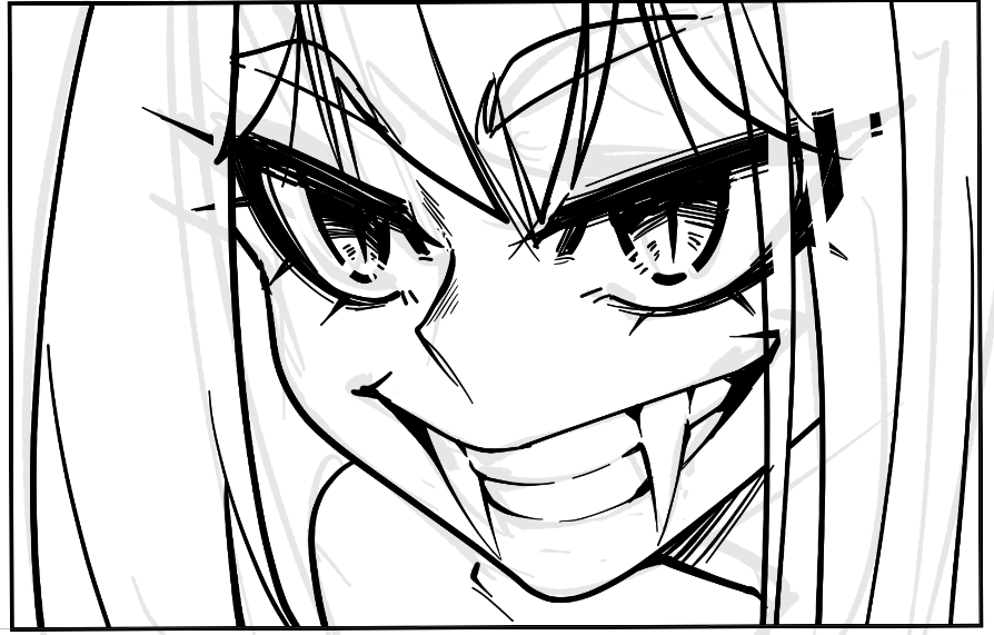 Aya_Yany's tweet photo. long fangs (WIP) https://t.co/FjqHH48WwU