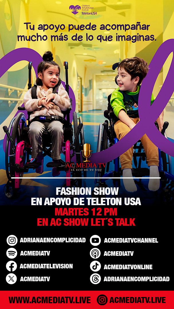 acmediatv's tweet photo. FASHION SHOW en apoyo de TELETON USA. MARTES 12 PM en AC SHOW LET'S TALK.

- Ig: @teletonusa I @vanebrera
- Fb: @TeletonUSAoficial I @critusatx
- X: @critusatx
- You Tube: https://t.co/HrMoOlfXf3
- Web: https://t.co/lvVjQb7Eze

#AcMediatv #AcShow #TeletonUsa #FashionShow https://t.co/3I8HPLq6CJ