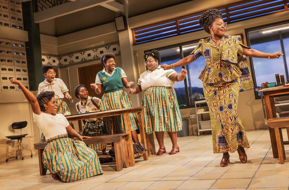 ghanaspora's tweet photo. First production photos from the Broadway run of School Girls; Or, The African Mean Girls Play.

Jocelyn Bioh’s Ghana-set comedy is now onstage at Manhattan Theatre Club, with the limited run continuing through November 1 https://t.co/Ds1u9Lk7QC