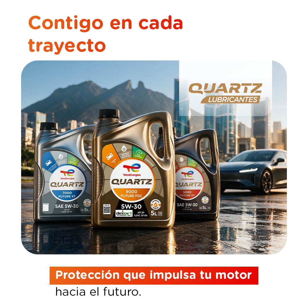 TotalEnergiesMX's tweet photo. Tu motor trabaja en cada kilómetro. 🚗⚡
Dale la protección que necesita con Quartz.
👉 Encuentra el aceite ideal en: https://t.co/JdCyw2tRI3

#ContigoEnCadaTrayecto #Quartz #AceiteParaMotor #TotalEnergies https://t.co/Eg1tPygWYb