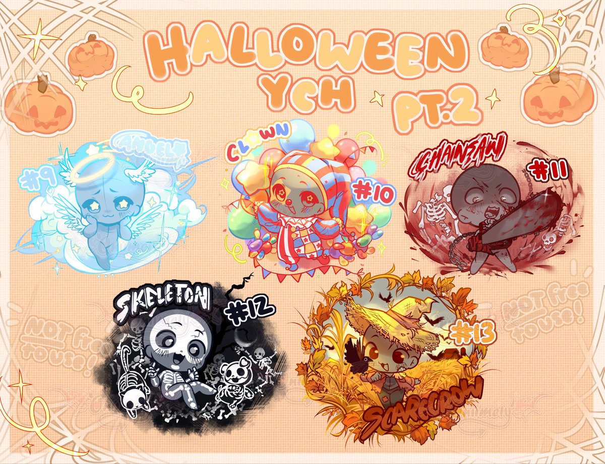 Oniimely's tweet photo. .˚⊹.🎃HALLOWEEN YCH OPEN🎃.˚⊹.

👻13 Bases to choose from!
👻$38-$48 each 
👻Rts super appreciated!! ❤️‍🔥

☕️-https://t.co/5Vj40WEtF1 https://t.co/Kpsw7uY1EY
