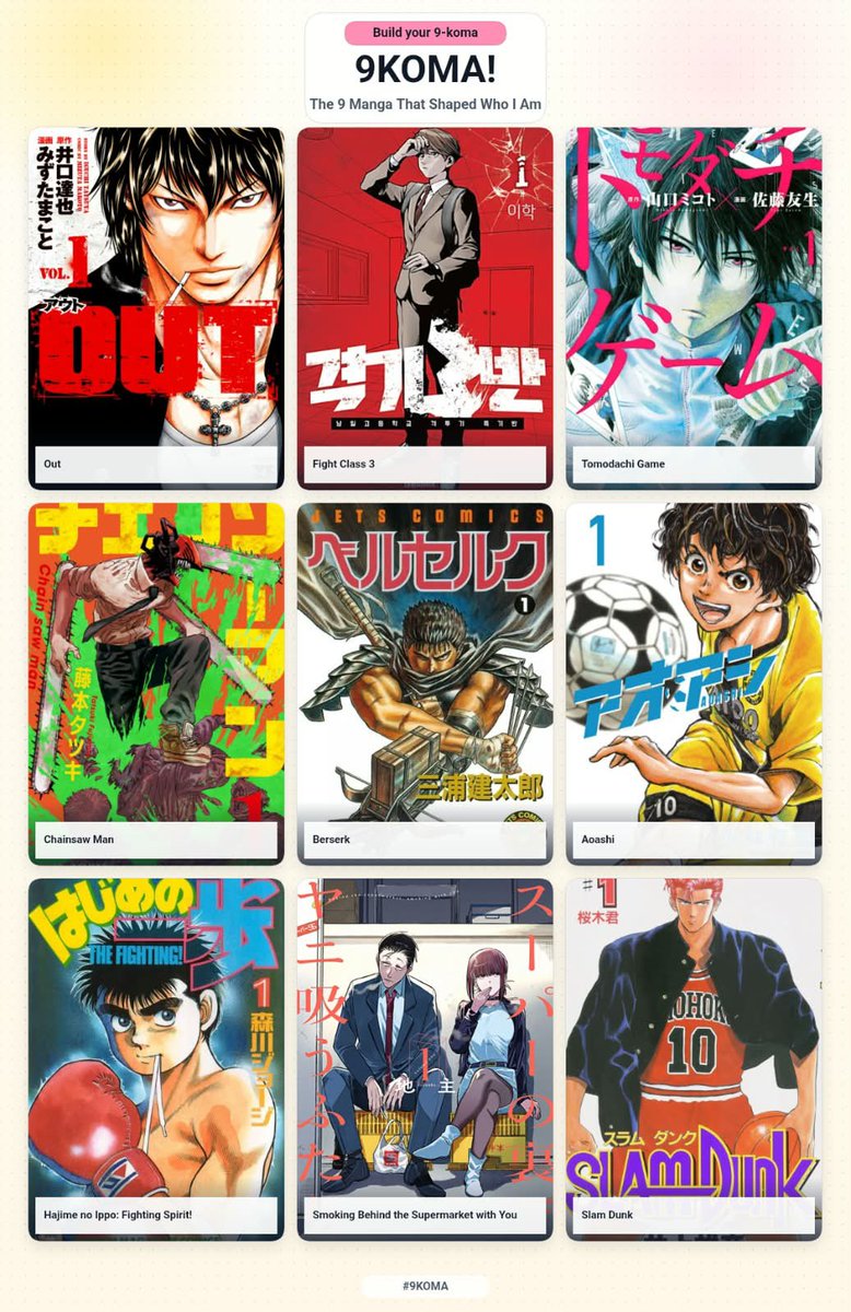 Capetadeferro's tweet photo. Gostei da lista!

Eu pensei em muitos mangas, como Rikudou, Tokyo Ghoul, Blue Lock e por aí vai, tanto que é uma lista mega mutável pois ainda tenho muitas outras obras para explorar, mas com certeza são obras fantásticas que me atingiram de jeito. https://t.co/pLQyLI8dIS