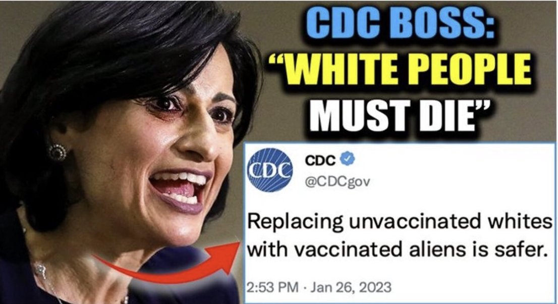 sarconzi23's tweet photo. @AtRealBen How has no one mentioned Fauci's gen0c!dal partner Rochelle Walensky? This ev!I brown woman made open statements about k*II!ng whytes. She laughed during her hearing saying she'll "retire and make bank" when asked about c0v!d deaths. WHY TF has this bytch not been investigated!? https://t.co/yo8Fgxsp8A