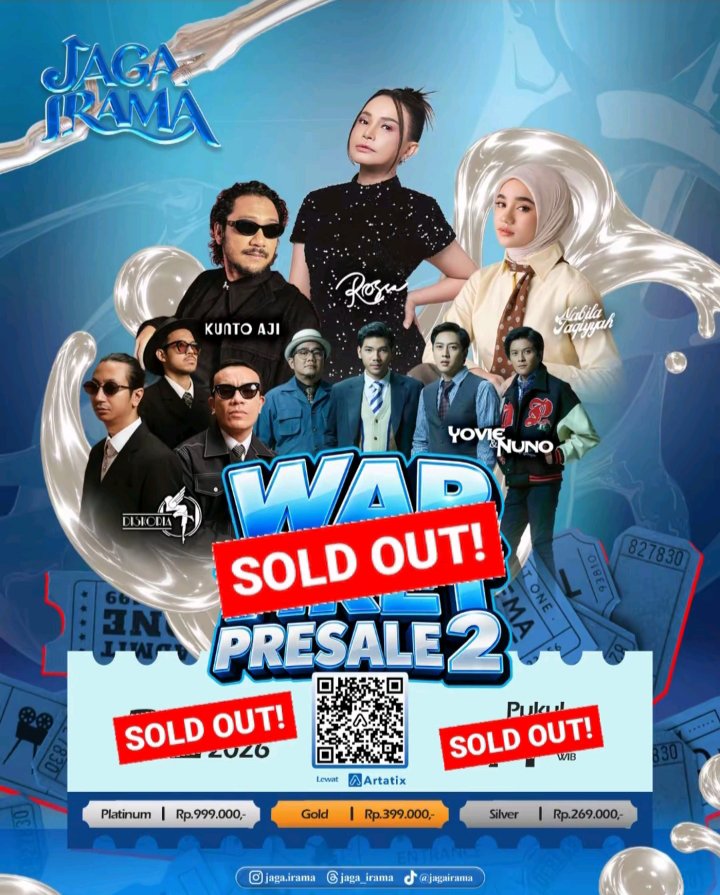 nukke216's tweet photo. Presale ticket ke 2, udah sold out. Kebayang rame banget yang mau nonton artis2 ini https://t.co/Frqfkuaujg