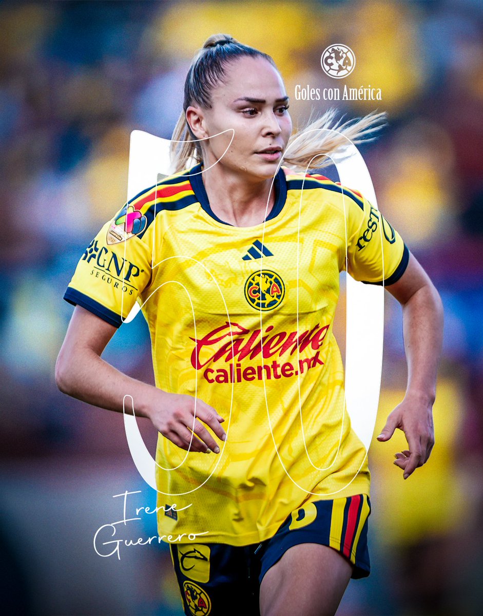 AmericaFemenil's tweet photo. ¡Felicidades, Irene! 🇪🇸 🦅 ✨

50 goles con el Club América. 
¡Orgullosas de ti! https://t.co/0yQZ2erKeE