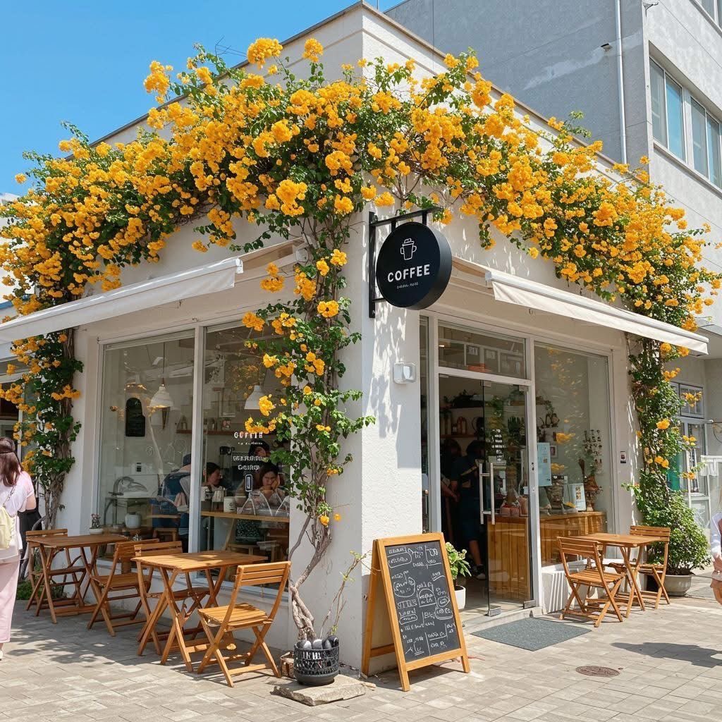 kyuhato___'s tweet photo. I did my new flower x cafe shop with the help of this existing design! I hope everyone can come and visit my new home 🌳✨
#heartopia https://t.co/HxEYDqFkpS