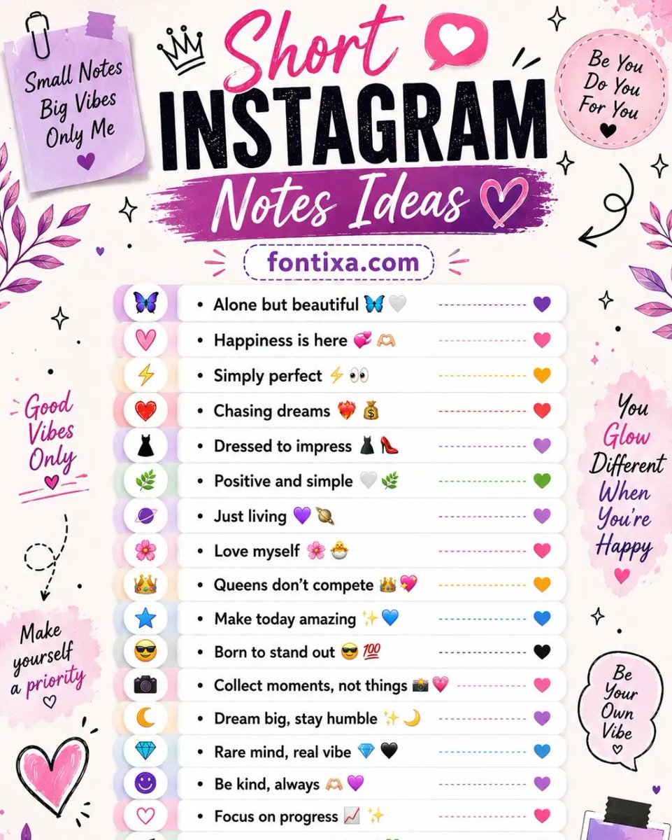 Luisa137's tweet photo. Short Instagram Notes for every mood: confident, happy, dreamy, romantic, or simply being you. Keep it short, relatable, and authentic. Save for your next Note inspiration and share with a friend. https://t.co/GaOp3dfUUB