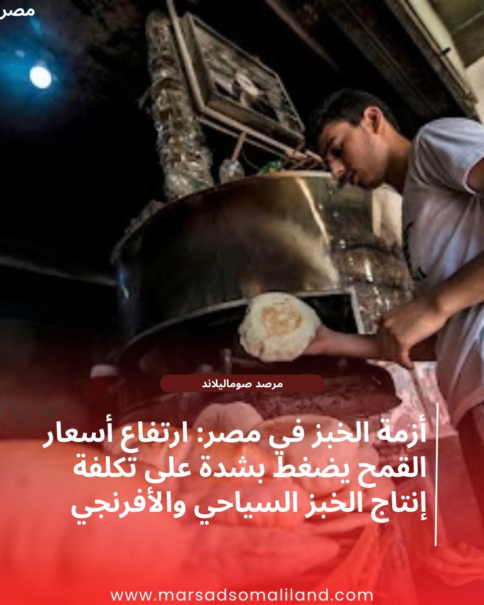 MarsadSl's tweet photo. ضغوط مالية على المخابز المصرية: ارتفاع أسعار طن القمح يثير مطالبات بتعديل الأسعار وسط تحركات حكومية لاحتواء الأزمة

https://t.co/nsFWHbGf7T https://t.co/KyrN475TuF