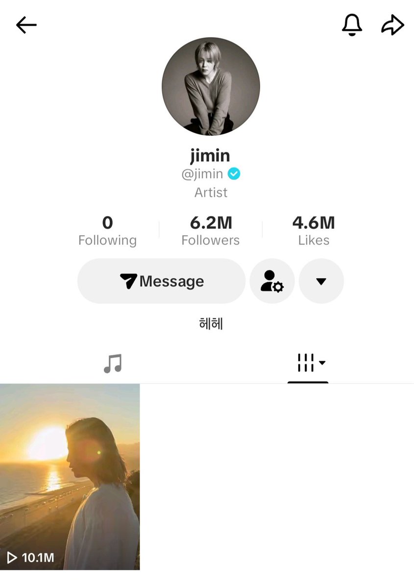 JIMIN_RECORD13's tweet photo. 지민의 틱톡 계정이 620만 팔로워를 기록했습니다.

현재 첫 지민 틱톡 영상은 1000만 뷰를 이미 돌파했고, 460만 좋아요를 기록하고 있습니다.

 지민의 틱톡 영상을 많은 알고리즘에 노출시킬 수 있도록 좋아요, 댓글, 저장, 공유, 재개시 해주세요.

➡️https://t.co/5zCzX14rLl

#jimin #thisisjimin #be_mine