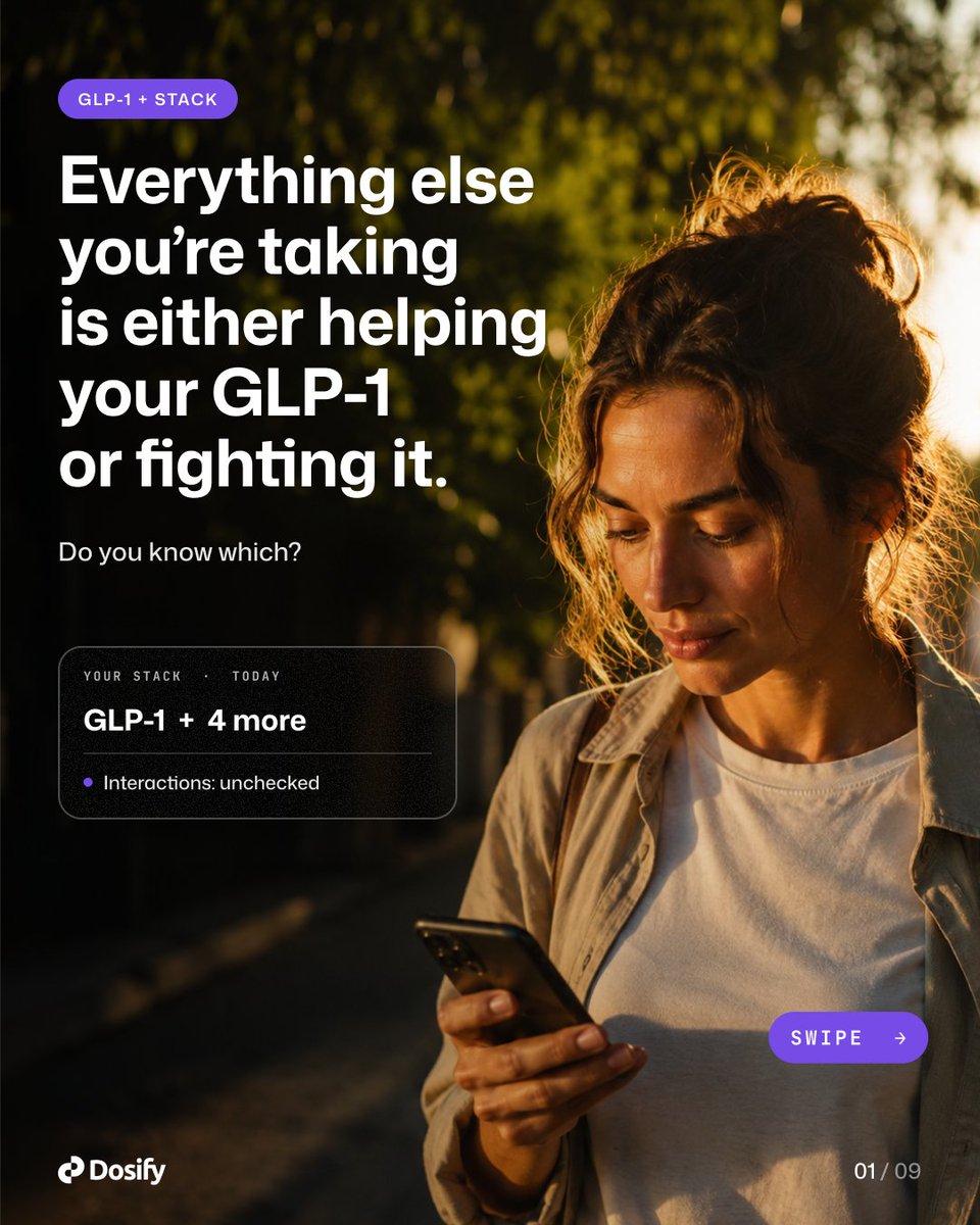 Dosifyai's tweet photo. Your daily routine matters. 👀

Supplements, compounds, doses, timing—it’s easy to lose track.

Dosify keeps it all organized in one place. 🔢✨

Not medical advice. Consult a licensed healthcare provider. https://t.co/3eRjnkqD9C