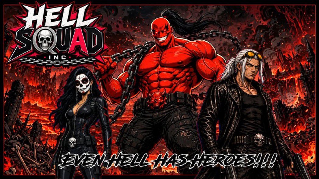 HELLSQUADINC's tweet photo. @toypixx THE HELL  SQUAD!!! https://t.co/BSln3ilrB9