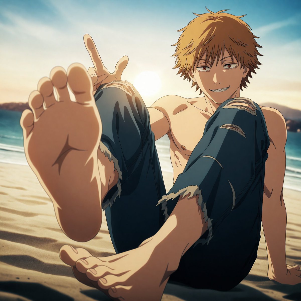 RenatoSepu59315's tweet photo. Reze And Denji In The Sea 💜🧡 https://t.co/0J44pz0BUD