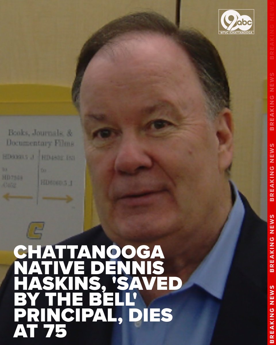 newschannelnine's tweet photo. BREAKING: RIP: Chattanooga native and actor Dennis Haskins, best known as Principal Richard Belding on “Saved by the Bell,” has died at age 75, according to his friend and caretaker.

A cause of death has not been confirmed: https://t.co/9m1XButyOI https://t.co/73BbnLQCvD